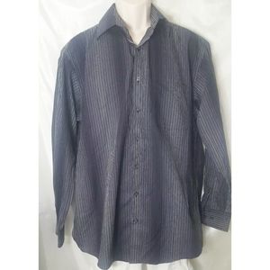 Men's Claiborne 34/35 Long Sleeve Striped Dress S